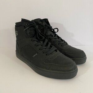 Levis Black High Top Lace Up Sneakers Mens 9.5